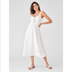 DL961 White Eyelet Maxi Dress NEW w/ tags